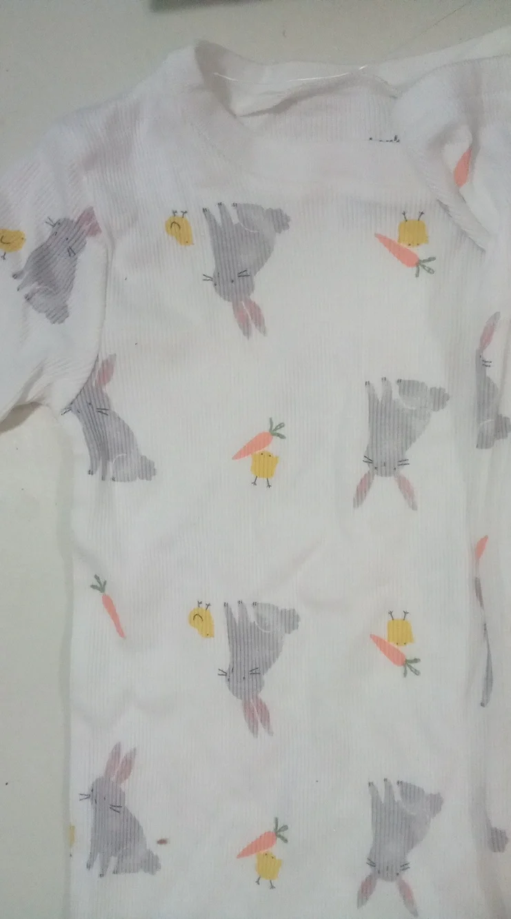 * Carters White Bunny & Chick Pajama Set 3T Toddler New BWOT Soft Cotton